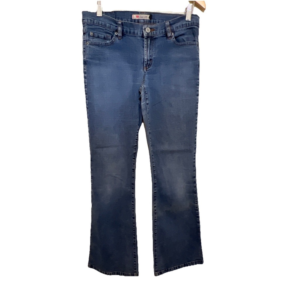 Vtg Rampage Jeans Women's Size 9 Blue Faded Low Rise Flare Leg Y2K Grunge